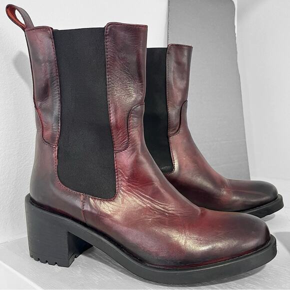 Emanuele Crasto Leather Chunky Boot 40 Rugged Moto - Picture 1 of 10